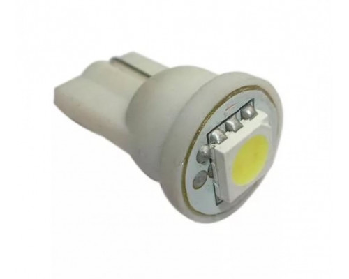 Лампочка светодиоды  Т10 габ. б/цокол.бел. 1SMD  12в.