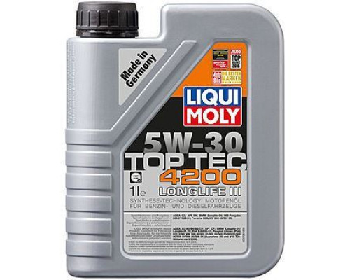 Масло моторное LiquiMoly  5w30  синт1л. Top Tec 4200 А3/В4 (7660)
