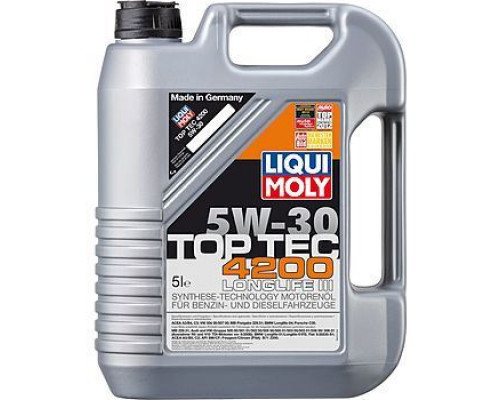 Масло моторное LiquiMoly  5w30  синт 5л. TopTec 4200 VW Audi (7661)
