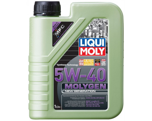 Масло моторное LiquiMoly 5w40 синт  MOLYGEN 1л (9053/8576)