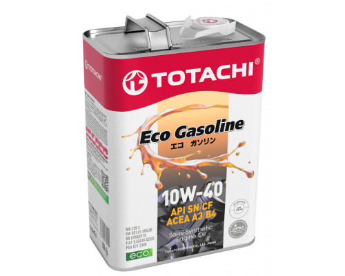Масло моторное TOTACHI Eco Gasolin 10w40 4л. п/с