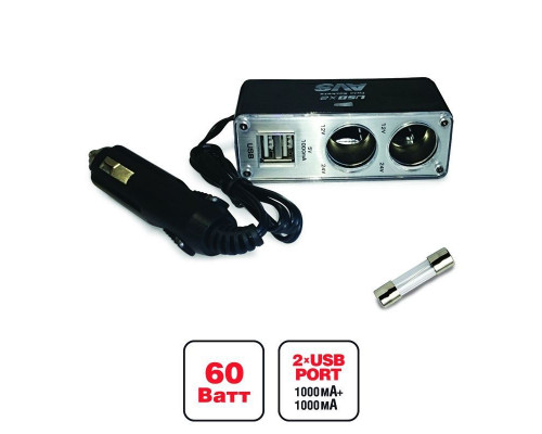 Разветвитель прик. 2гн. +USB AVS  CS219U
