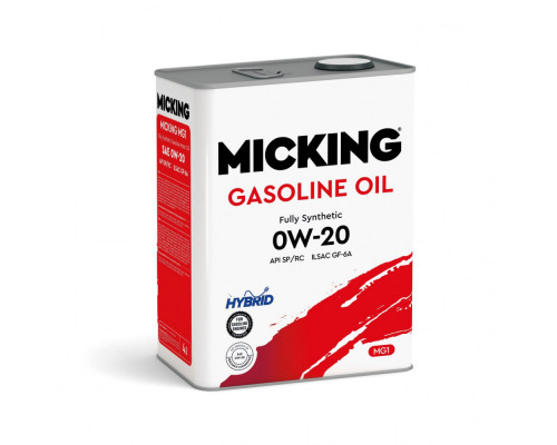 Моторное масло Micking Gasoline Oil MG1 синт 0W20  SP/RC 4л