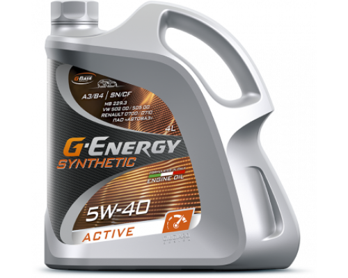 Масло моторное G -Energy Synthetic Active 5w40 4л  А3/В4