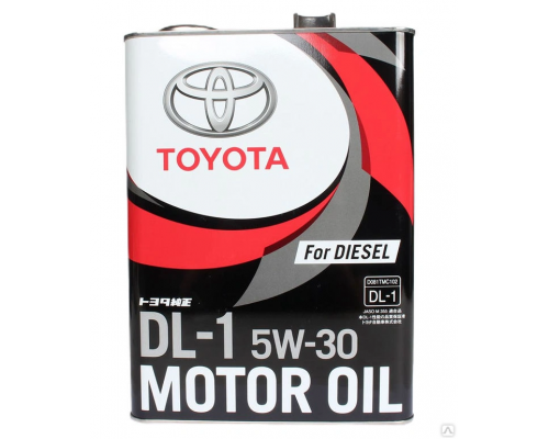 Масло моторное Тойота MOTOR OIL  DL-1 синтет. 5w30 4л. (SN)  жел./б дизель