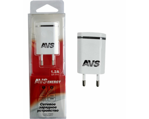 Зарядное ус-во автомобил. AVS 1порт  USB  UT-711