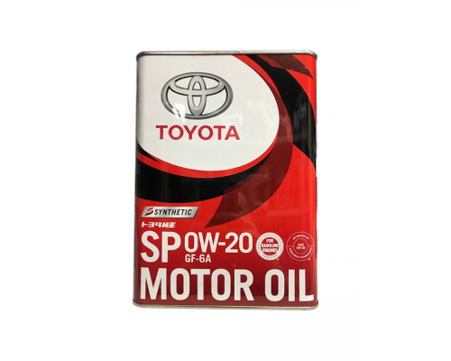 Масло моторное Тойота MOTOR OIL  синтет.  0w20  4л.SP/GF-6A